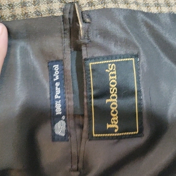 Burberrys Vintage 1970s 1980s brown gingham tailored sport coat 100% Pure Wool - Picture 10 of 17